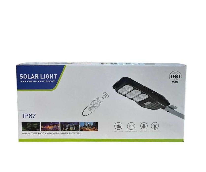 Соларна LED улична лампа с дистанционно IP67 320 LED и сензор за движение