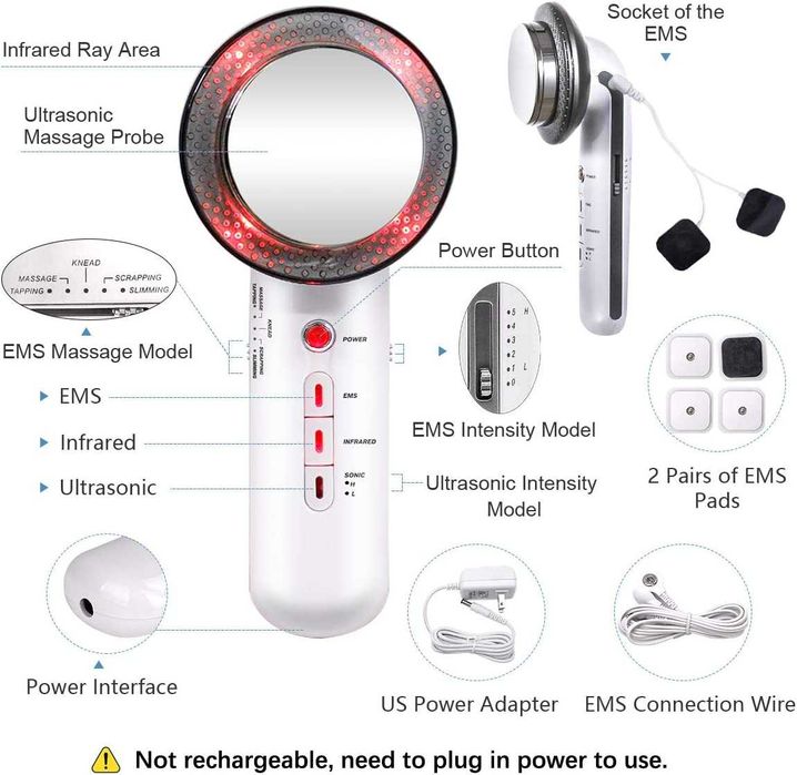 Ултразвуков инфраред + EMS уред за кавитация, лифтинг, скрапинг