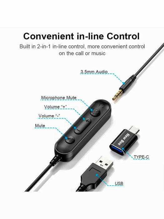 наушники для диспетчеров , доставка, свободные руки NEW bee H365