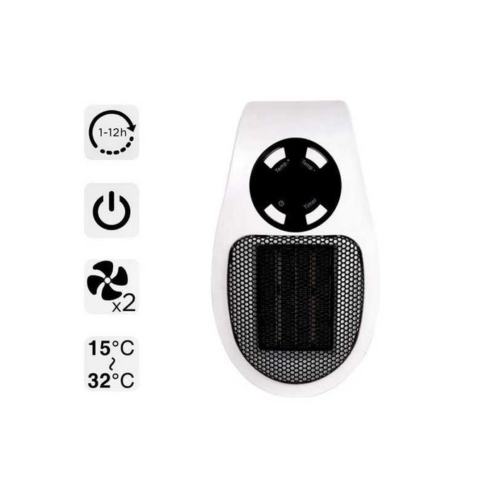 Декоративна мини вентилаторна печка 400W Mercado Trade, С дистанционно