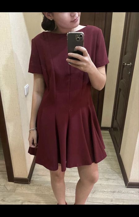 Бордовое платье Zara