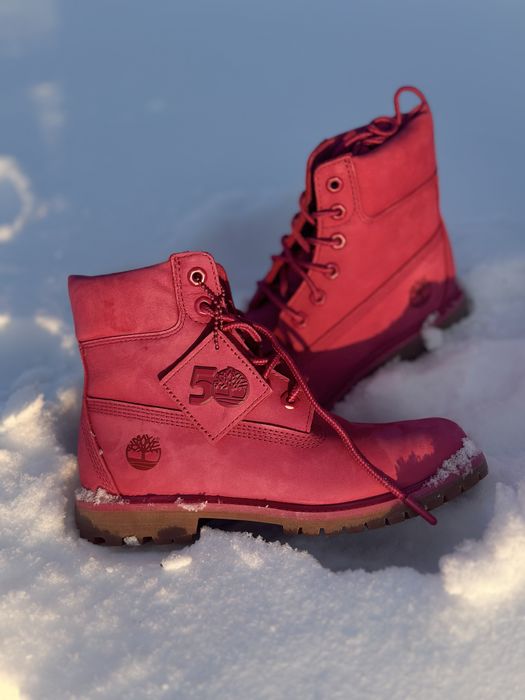 Ботинки Timberland розовые осенние