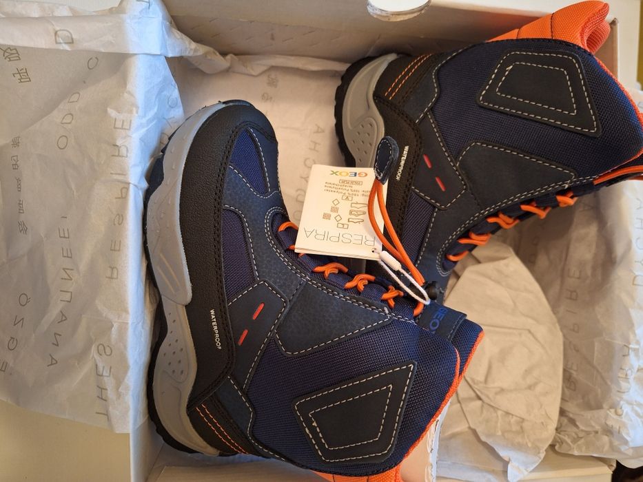 Ghete Geox impermeabile 28 Sentiero navy/orange