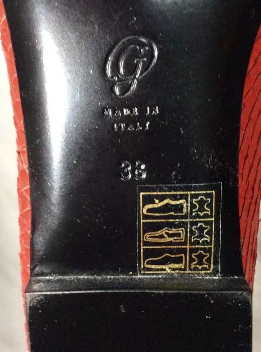 Pantofi  dama M. GEMI Italy Snake Skin Red mr.38 noi la cutie