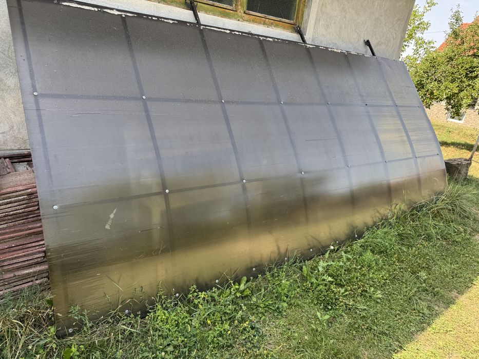 Vand copertina structura metalica si plexi 4500x2000