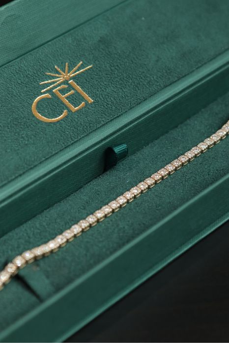 Brățară Tennis Aur Galben 14K cu 3.50 CT Diamante Naturale