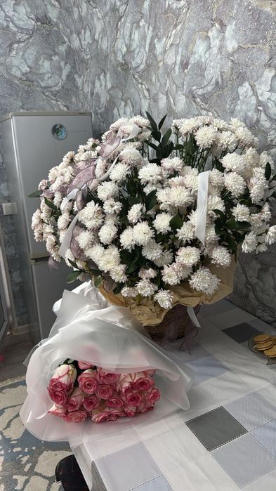 Цветы Гүл букет хризонтема