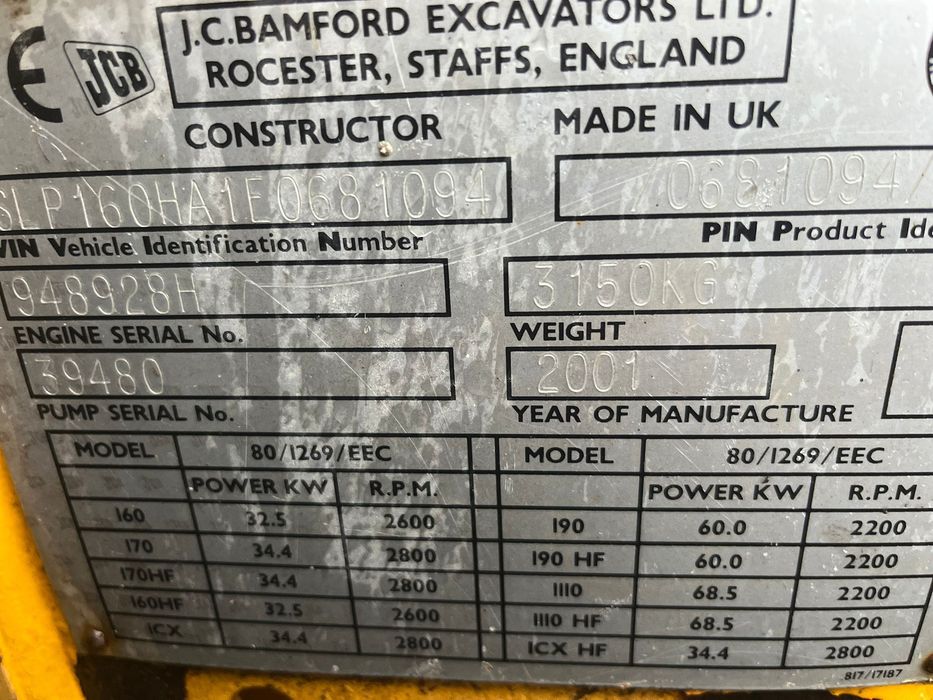 Mini-incarcator frontal JCB, Made in UK