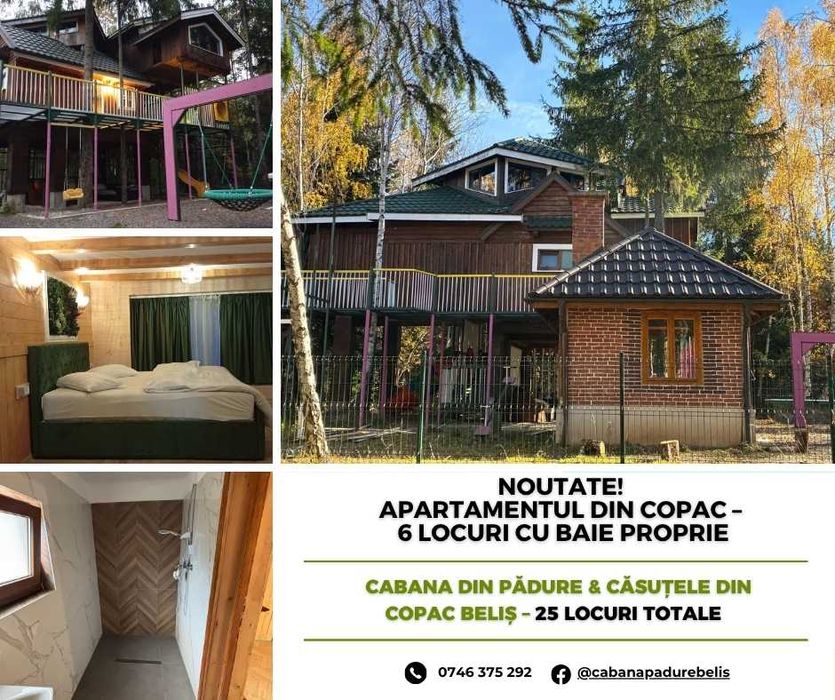 Rezerva weekend Cabana din Padure & Casuta din Copac – Belis