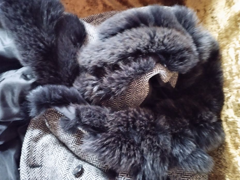 Естествен косъм палто