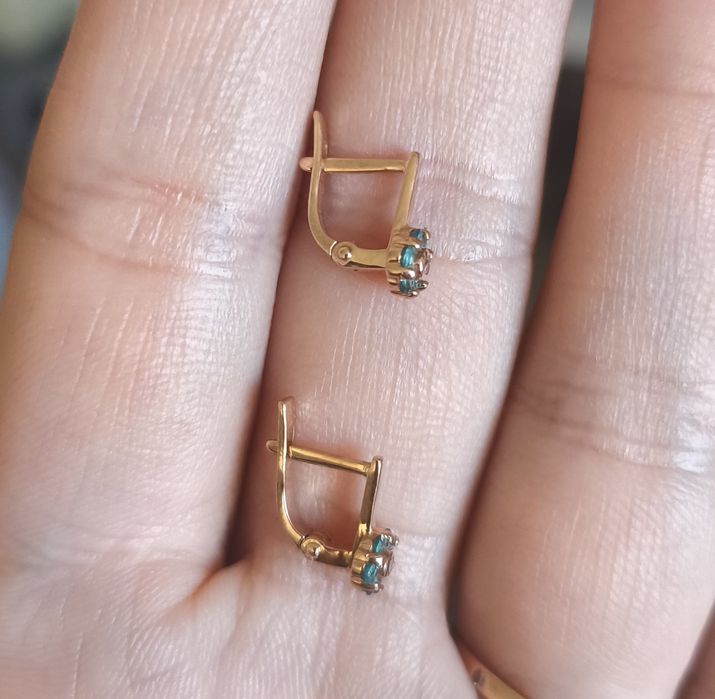 Детские серьги золото 585