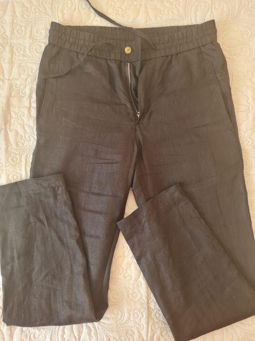 Кожен панталон  . ленен панталон