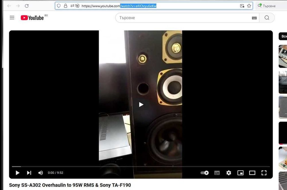 Тонколони SONY SS-A302 основно преработени на 95 W RMS