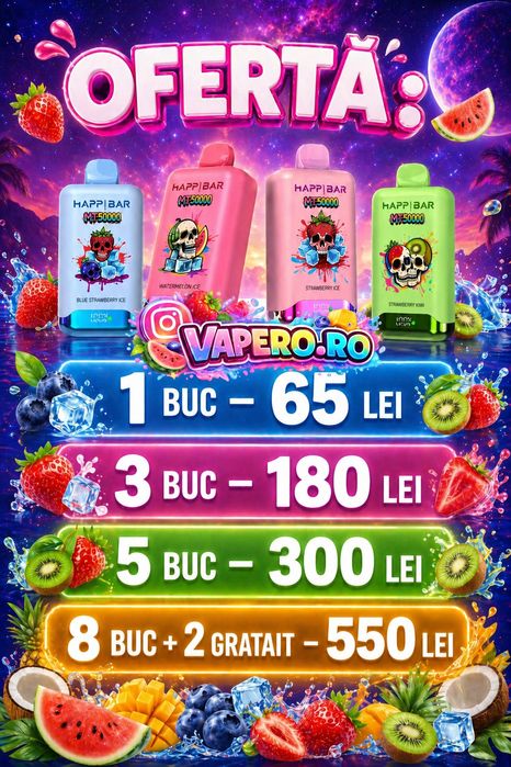 Vape Happ I Bar MT 50K - Puffuri Reale