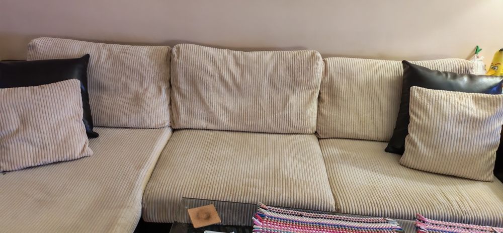 Диван кадифе и кожа