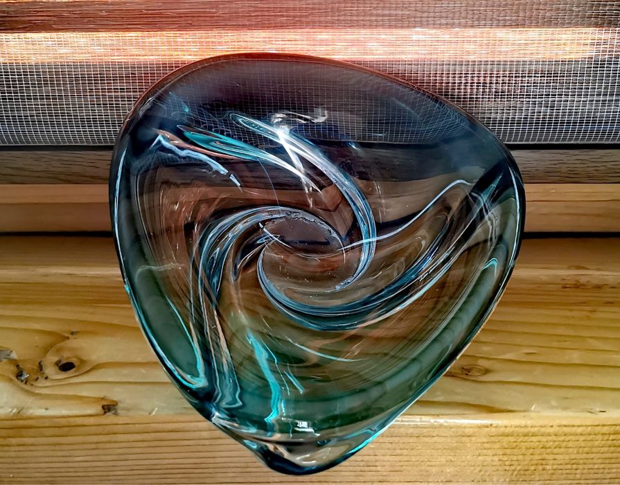 Антикварно плато купа Val St.Lambert подписана уникална Patelle Modern