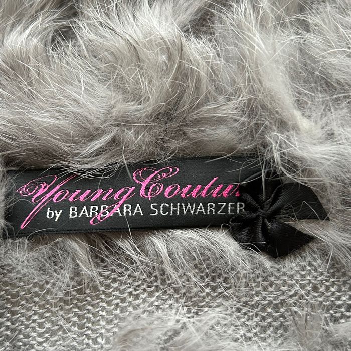 BARBARA SCHWARZER кокетен топ  от естествена мека заешка кожа