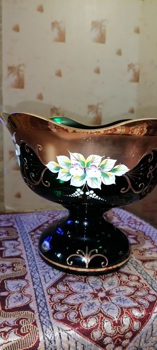 Фруктница - Чехия богемское стекло оригинал
