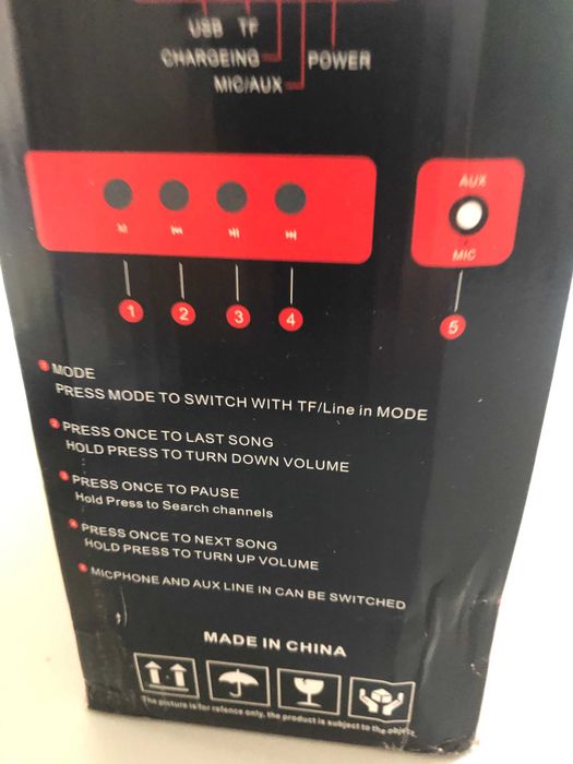 Преносима Bluetooth Tонколона , USB, SD, FM, AUX