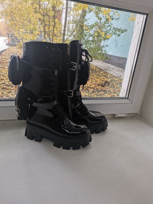 Сапоги лак натуральный