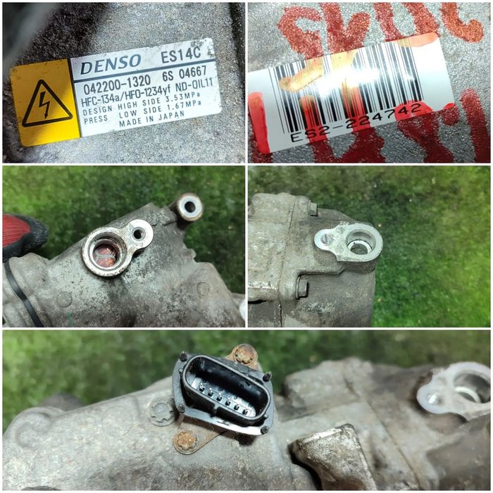 COMPRESOR CLIMA ELECTRIC TOYOTA PRIUS (XW30) 1.8 HYBRID 2015 / 2009–2015 / COD OEM 88370-47010 / 042200-1320 / ES14C / 6S04667 (5A2)