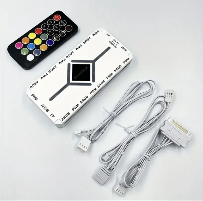 Fan Controller HUB alb/negru aRGB cu telecomanda