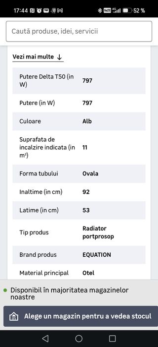 Calorifer tip portprosop, nou nefolosit!