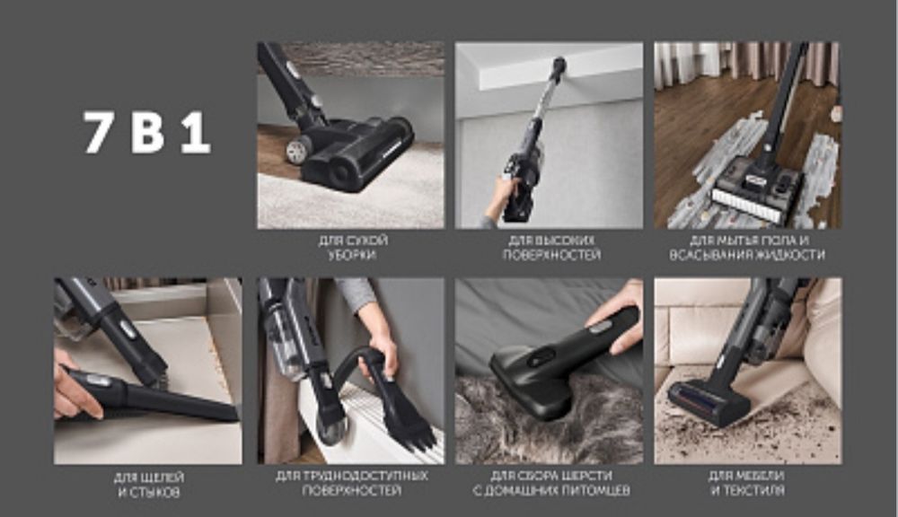 Вертикальный моющий пылесос Polaris PVCW 8090