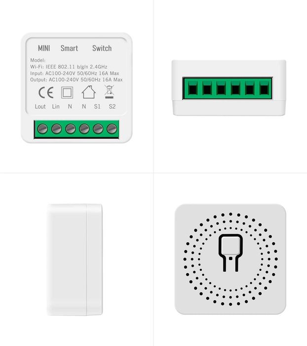 Смарт/умен дом Tuya Wifi/Zigbee 16A Mini Smart Switch 3ch- 2 варианта!