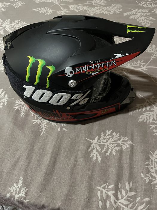 Мотокрос каска+маска+панталон и подарък боне