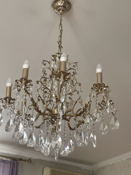 Продам чешскую люстру , оригинал, хрусталь