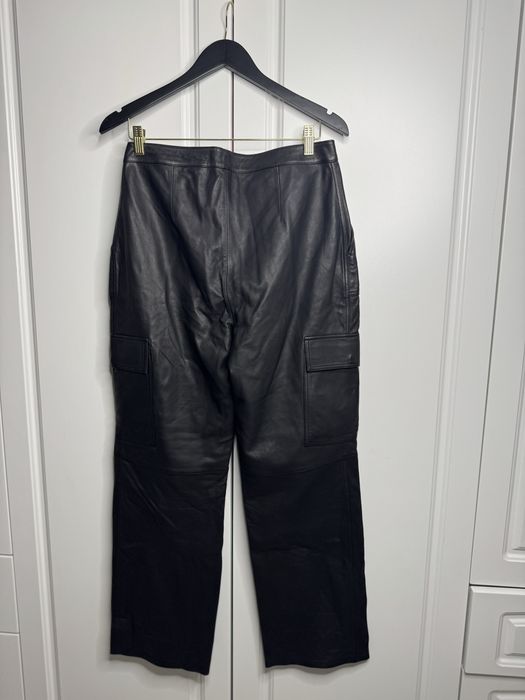 Pantaloni cargo piele naturala Vero Moda