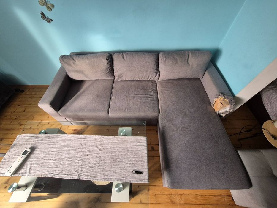 Разтегателен диван с ракла