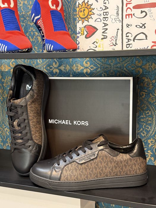 Мъжки смилърси кецове Michael Kors Monogram Brown