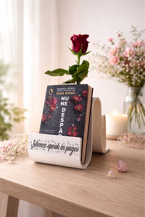 Suport pentru carte cu eprubeta integrat