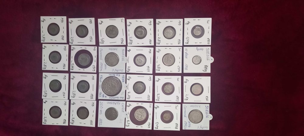 24 monede Argint / 97,53 grame