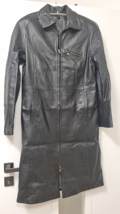Haina piele naturala manusa neagra M