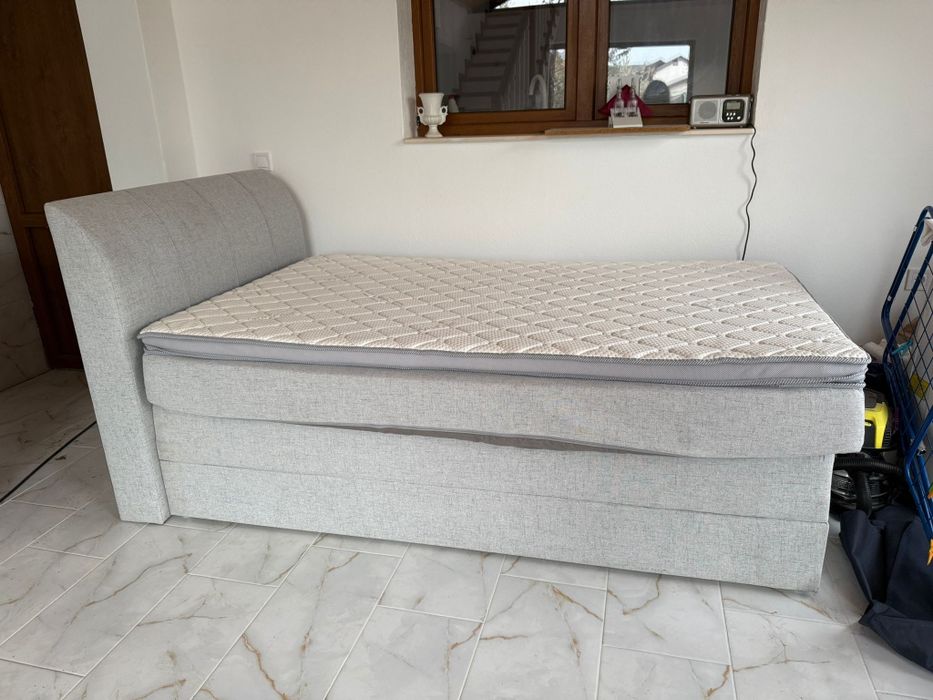 Pat tapitat spring box lada depozitare