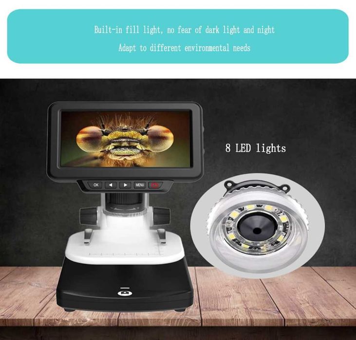 Цифров микроскоп висока разделителна способност увеличение до 1200