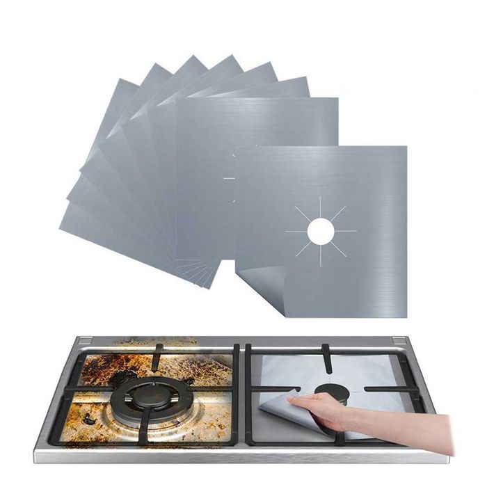 Folie de Protectie pentru Plita si Aragaz Set 4 bucati Silver