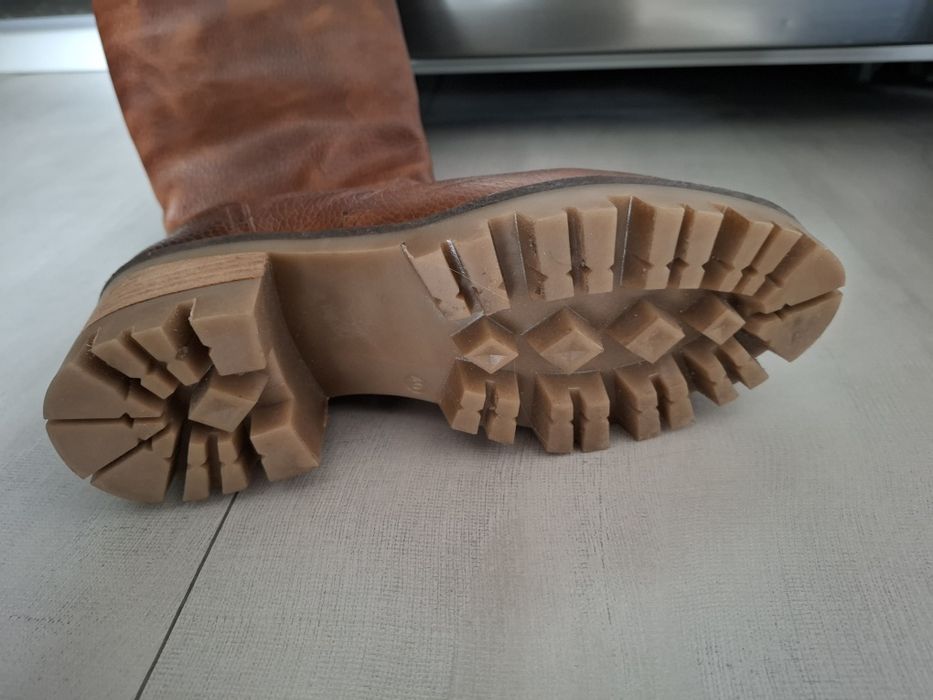 Cizme piele naturala , maro, 40, NOI