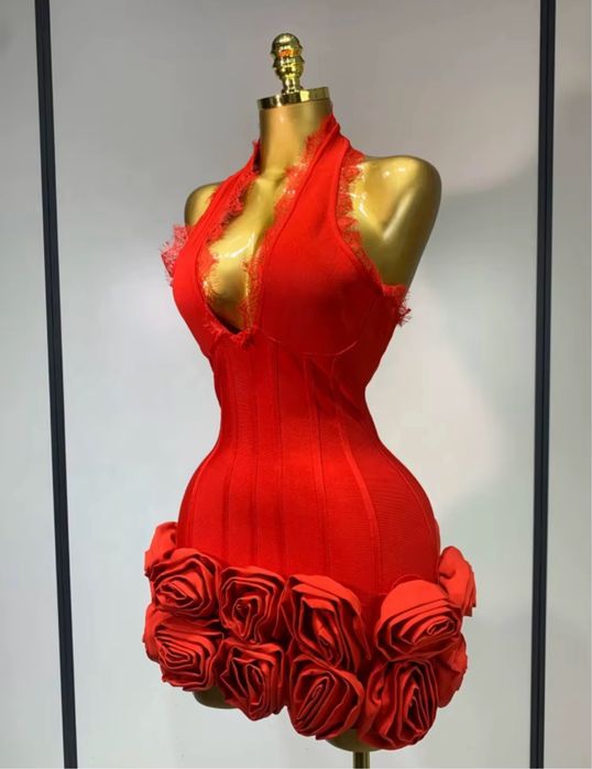 Rochie Bandage cu trandafiri