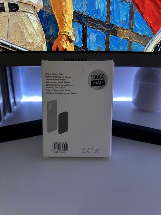 Baterie externă 10000mAh MagSafe Alba, încărcare wireless, USB-C, cablu de încărcare, nouă