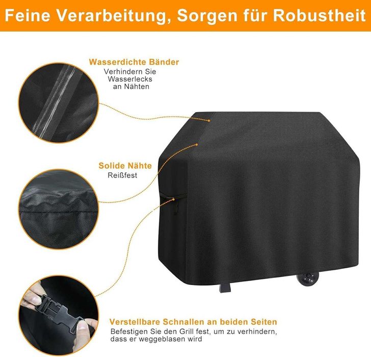НОВО! Голямо водоустойчиво покривало за барбекю, 184 x67x120 см