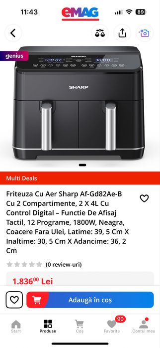 Air Fryer Sharp AF Gd82a!!!