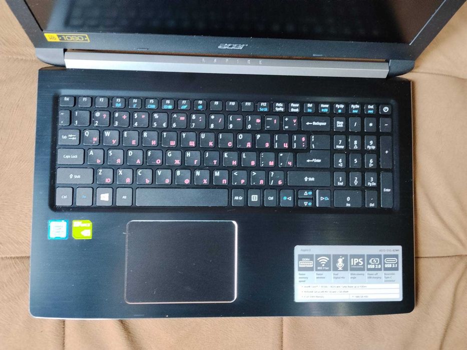 Acer Aspire 5 A515-51G FHD IPS i7 8550U/12GB/256SSD/1TB HDD/MX150 2GB