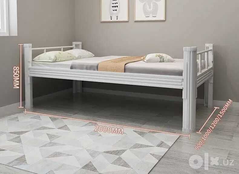 Metall karavot 90x200, bir qavatli | Металлическая кровать 90x200
