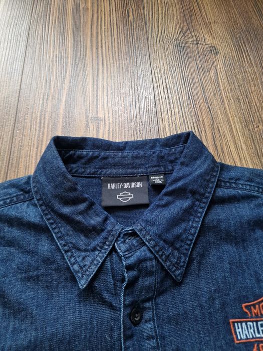 Страхотна мъжка дънкова риза HARLY DAVIDSON,  размер XL