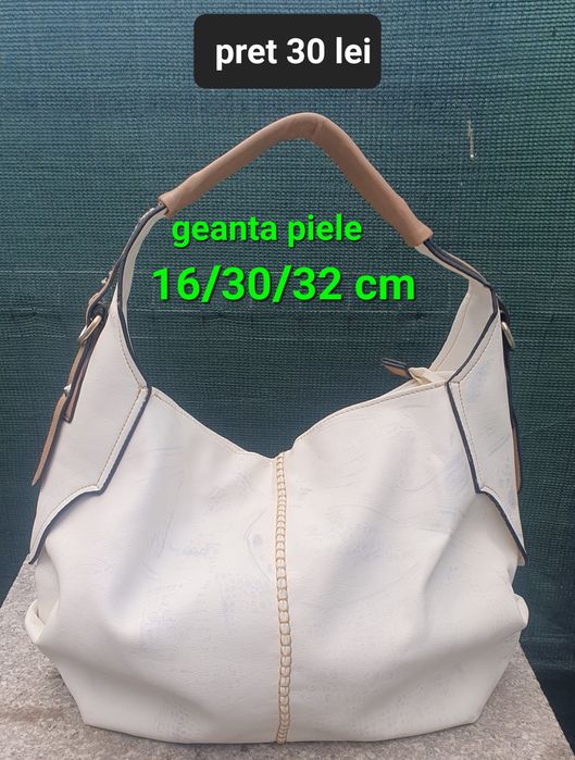 Geanta piele alba