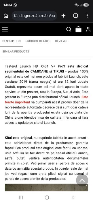 Diagnoza launch x431 hd module